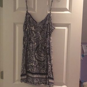 Patterned fit and flare mini dress